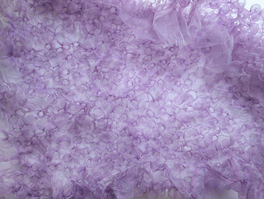 Lilac 3D Shibori inside out