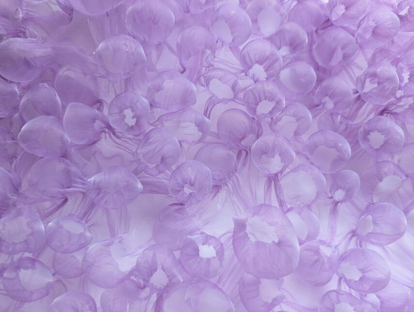 Lila 3D Shibori detail